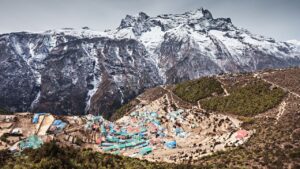 Namche village from top of hill